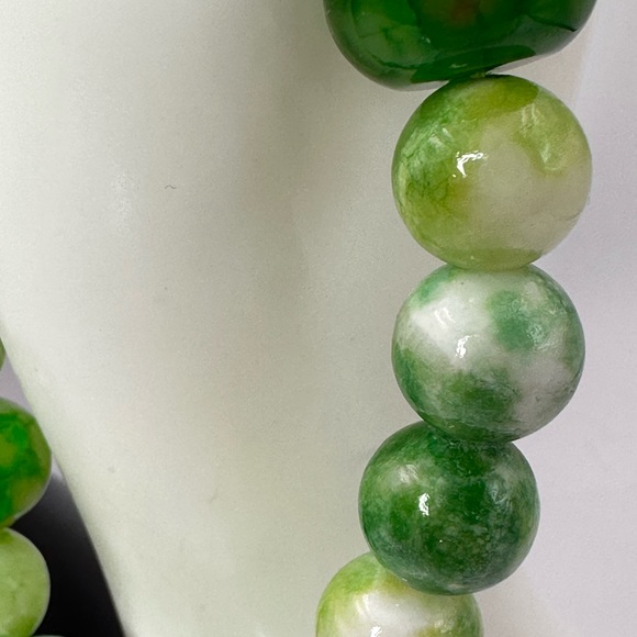 RARE PERSIAN JADE + AGATE NATURAL BRACELET size 7”,8” - Picture 4 of 13